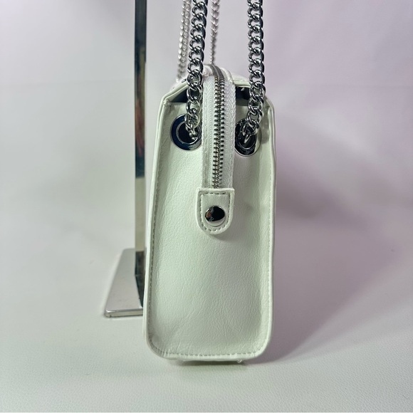 NEW I.N.C. WOMEN’S WHITE/VANILLA BONNIEE STUDDED CROSSBODY BAG - Picture 7 of 11